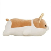 BAELLERT 40cm Corgi Dog Plush Pillow PP Cotton Filling Cute Lying Down Puppy Doll Plushies Sleep Pillow Puppy Plush Toy Stuffed Animal Doll Birthday Gift
