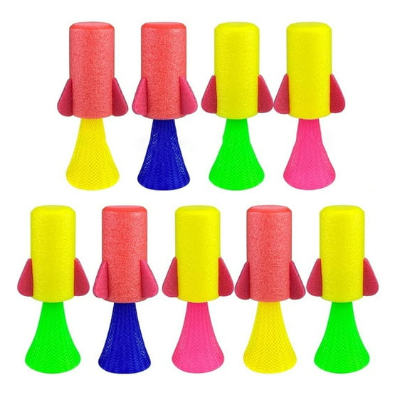 BAELLERT 9 Pack Jumping Spring Rocket Toys Creative Popper Bouncy Ball Spring Rocket Launchers Party Favors Mini Toys Party Supplies Goodie Bag Stuffers