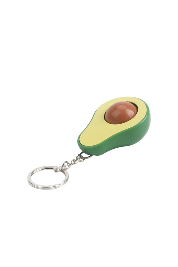 Avocado Keychain Fidget Toy with Rolling Ball Core Stress Relief Portable Fruit Roller Massage Bead Sensory Toy Keyring Pendant Kids Adults Gift