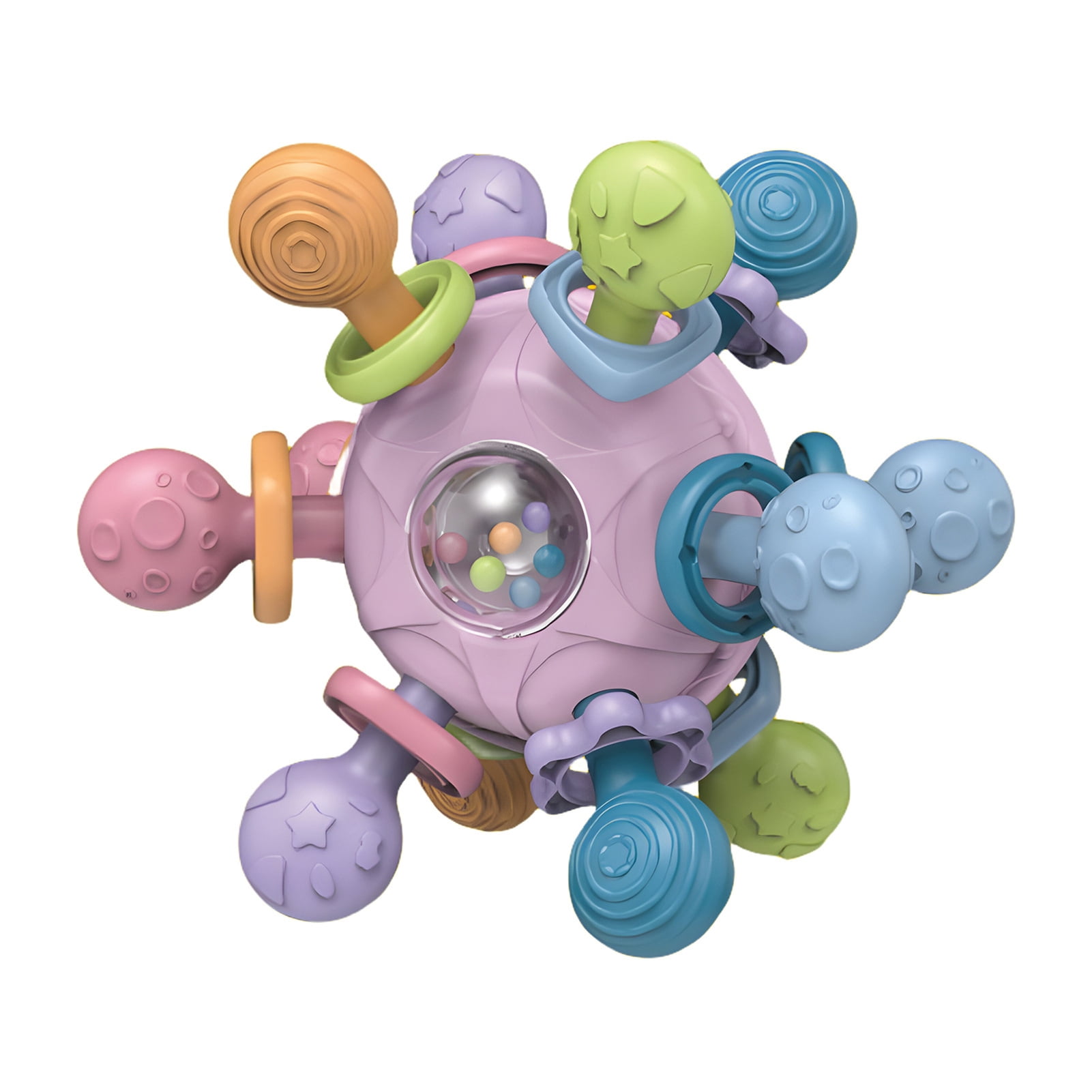 Teether Rattle Ball BAELLERT Baby Teething Toys for 0-12 Months BPA Free Sensory Chew ...