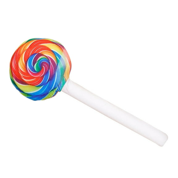 BAELLERT Candy Lollipop Plush Pillow Soft Stuffed Animal Plushie Skin-friendly Fake Candy Lollipop Throw Cushion for Sofa Bedroom Living Room