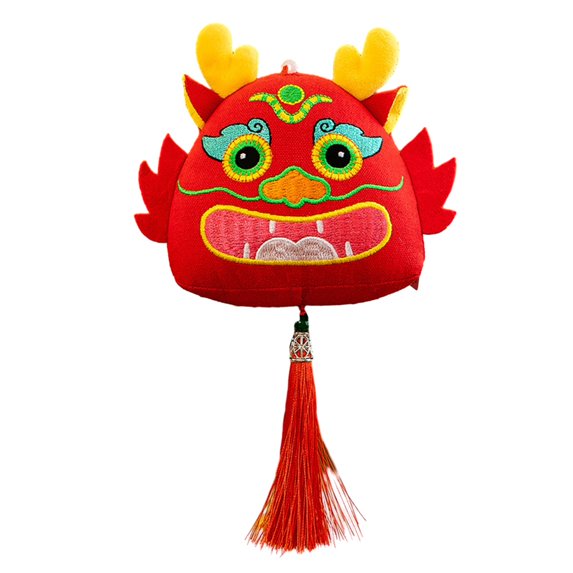 BAELLERT Cartoon Chinese Dragon Hanging Decoration with Tassels 2024 Year of The Dragon New Year 3D Dragon Ornament Pendant Home Decor Spring Festival Gift