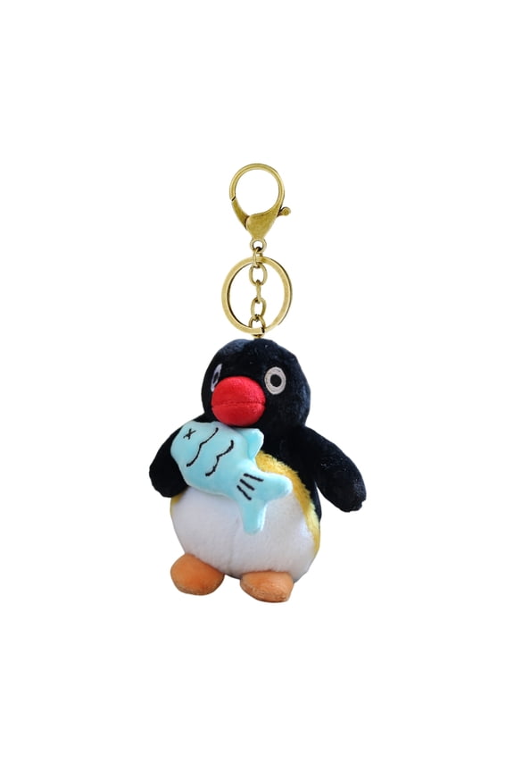 Cartoon Penguin Plush Keychain Toy Pendant Soft PP Cotton Filling Creative Key Ring Bag Charm Gift for Girls Boys Family Festivals