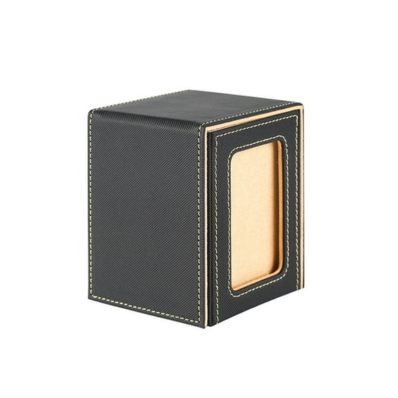 BAELLERT Clear Window Card Deck Case Multifunction Faux Leather TCG Trading Game Card Holder Organizer Large Capacity Sports Playing Card Storage Box