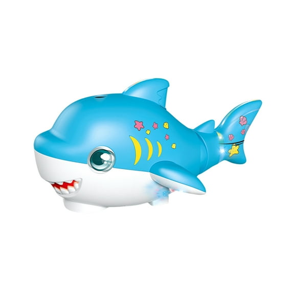 BAELLERT Electric Blowing Ball Shark Toy with Music Light Swing Tail Walking Shark Toy Educational Sea Animal Crawling Toy Toddlers Boys Girls Gift