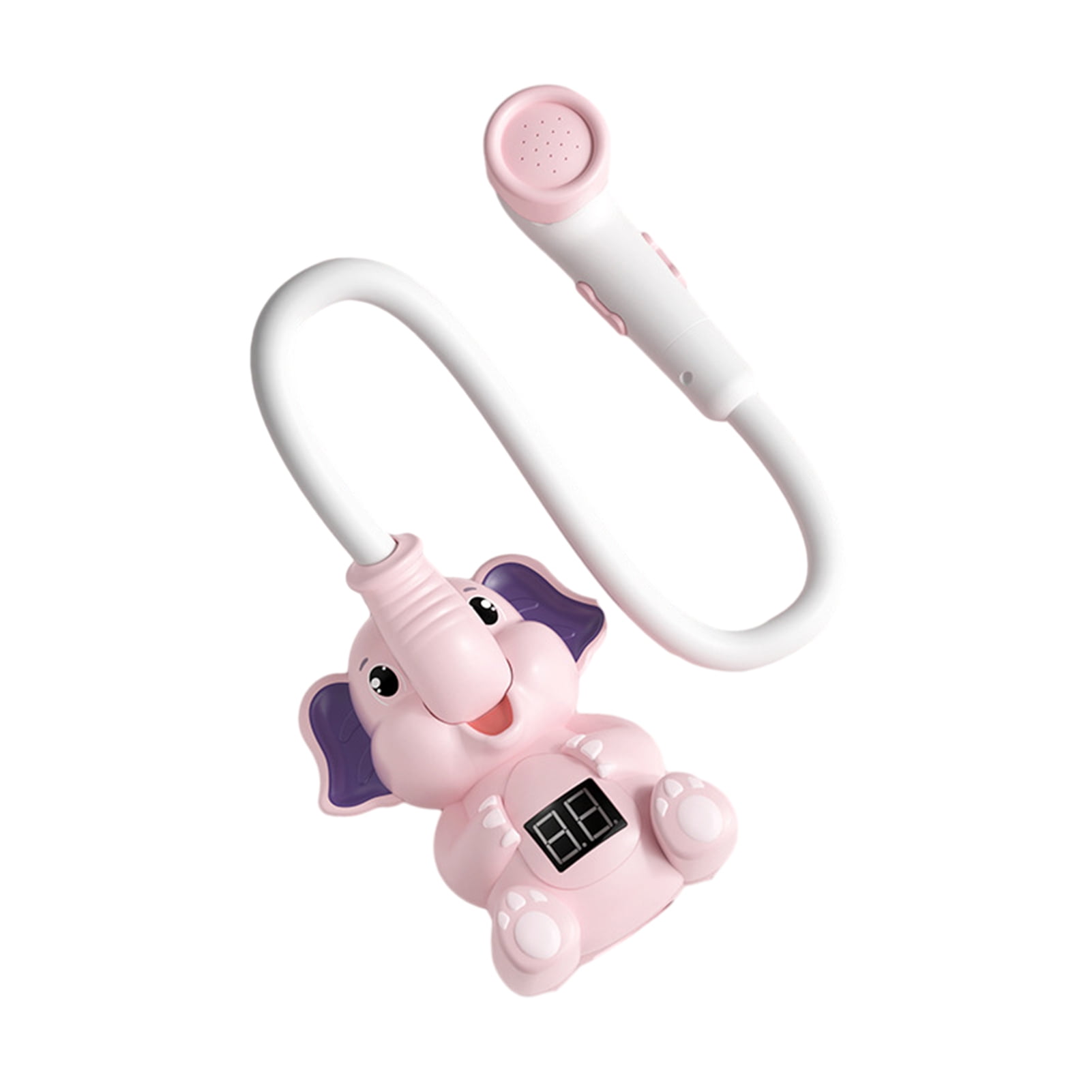 BAELLERT Elephant Baby Bath Shower Head with LCD Display Water Thermometer Electric Rechargeable Bathroom Showerhead Sprayer Toddlers Infants Tub Toy Boys Girls Gift