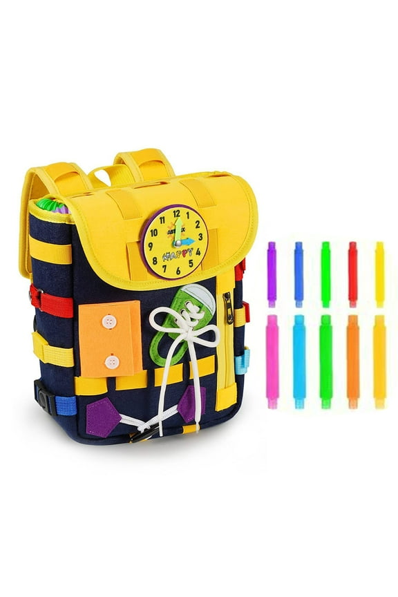 Interactive Felt Toddler Backpack Fun Learning Activities Felt Toy for Brain Development Life Skills