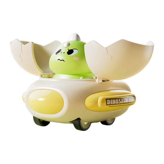 BAELLERT Kids Dinosaur Bumper Car Toy Collision Deformation Inertia Drive Dino Egg Flying Saucer Toddlers Boys Girls Educational Transformable Cartoon Dinosaur Vehicle