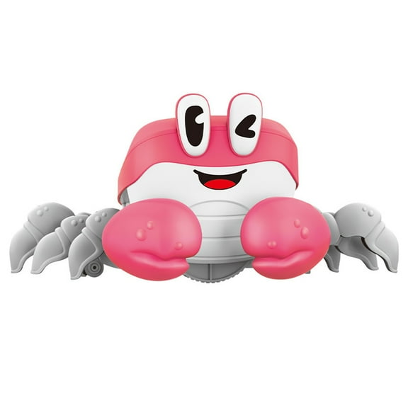 BAELLERT Kids Electric Crab Toy with Music Light Toddlers Crawling Tummy Time Obstacle Avoidance Walking Animal Educational Toy Boys Girls Birthday Gift