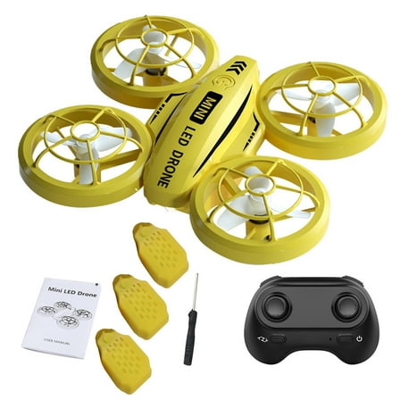 BAELLERT Kids Mini Drone Remote Control Colorful LED Quadcopter 360° Flip Children Shockproof Full Propeller Protect RC Drone Easy for Flying Drone Flying Toy Kids Gift