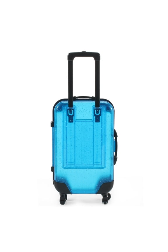 Kids Mini Luggage Toy with Retractable Handle Large Capacity Transparent 4 Spinner Wheels Cosmetics Snacks Storage Doll Travel Rolling Suitcase