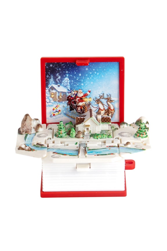 Mini 3D Folding Book Keychain Popping Miniature World Hanging Decoration Tiny Coffee Shop Great Wall Castle Foldable Book Keyring Pendant