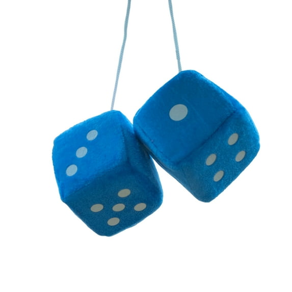 BAELLERT Plush Dice Pendant with Lanyard Vintage Charm Car Hanging Ornament Stress Relief Toy for Car Interior Rearview Mirror Decoration
