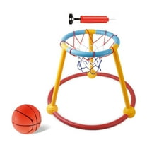 BAELLERT Pool Basketball Hoop Set for Kids Adults 2-in-1 Floating Basketball Ring Toss Game Summer Pool Fun Games for Family Gatherings Indoor Outdoor