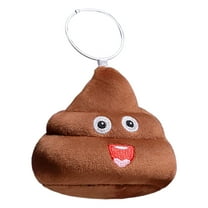 BAELLERT Poop Plush Keychain Cute Emoticon Poop Toy Cartoon Funny Backpack Hanging Decoration Soft Stuffed Bag Keyring Gift for Friends Family