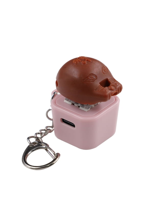 Rechargeable Keycap Axles Tester RGB Decompression Key Chain Toy Interchangeable Switches Cat Meows Duck Cry for Gamers Office Programming