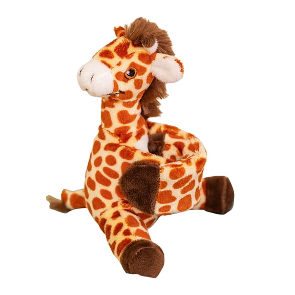 BAELLERT Stuffed Animals Slap Bracelets for Kids Plush Cartoon Giraffe Turtle Koala Elephant Doll Bracelet Wristband Slap Circle Toy for Girls Boys
