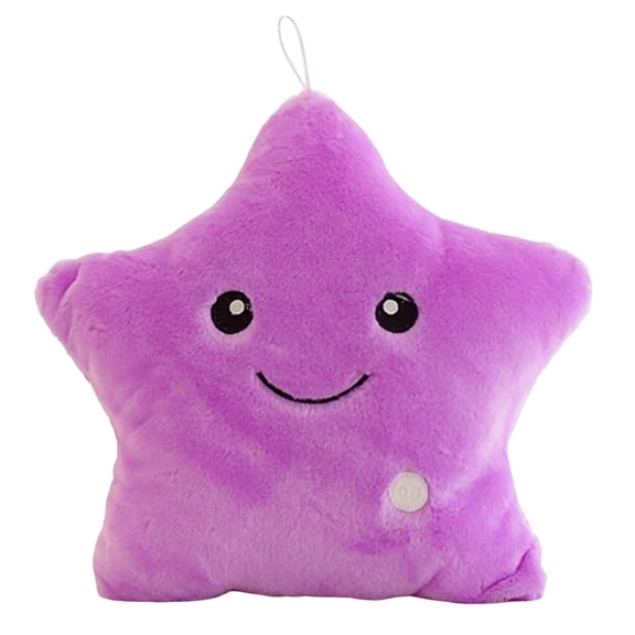 BAELLERT Twinkle Star Pillow Stuffed Star LED Light Up Cushion Glowing Star Throw Pillow Night Light Kids Sensory Plush Toy for Children