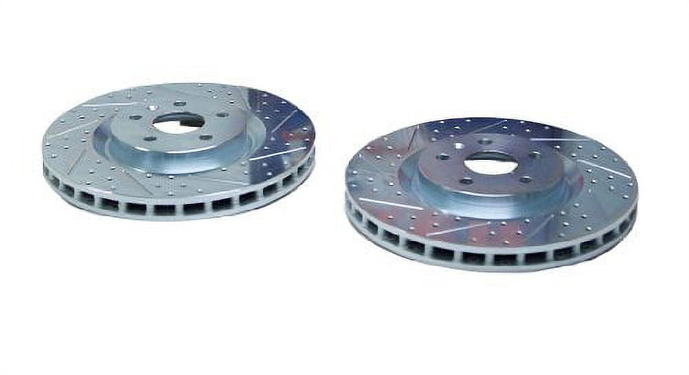 Baer 55171-020 Sport Rotors Slotted Drilled Zinc Plated Rear Brake Rotor Set for 2010-2012 Chevrolet Camaro, 2008-2011 Cadillac CT