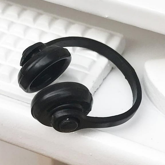 BAETEUY 1/12 Scale Miniature Headphones - Perfect Dollhouse Accessory for Music Lovers