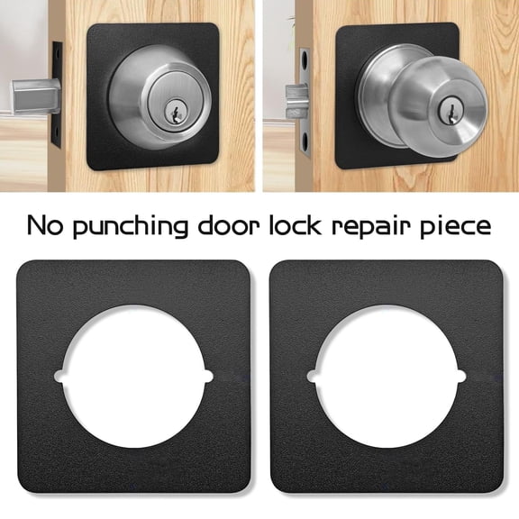 BAETEUY 1/2pcs Door Knob Plates, Self-Adhesive, Scratch-Resistant, Simple Installation, Door Handle Cover, Filler Fixing Repair Plates, Home Improvement