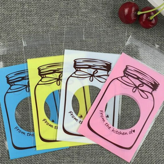 BAETEUY 100Pcs Disposable Plastic Pastry Cookies Cupcake Baking Supplies Bag Package