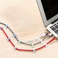 thumbnail image 1 of BAETEUY 2 Set Data Cable Clamp Strong Adhesive Space Saving ABS Table Securing Wire Storage Clips for Office, 1 of 8