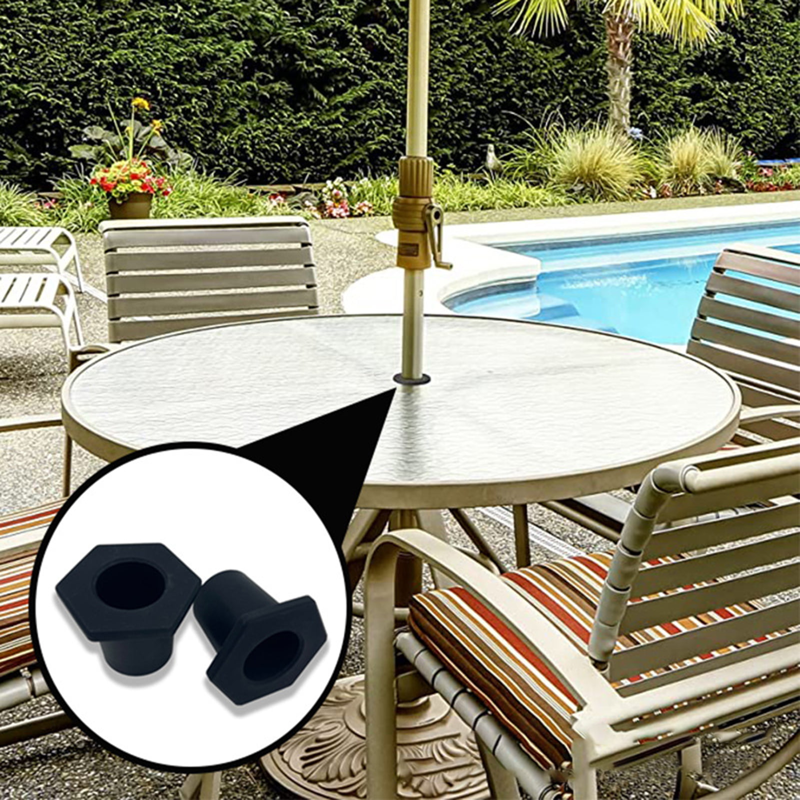 BAETEUY 2Pcs Patio Table Umbrella Hole Ring Anti-Skid Umbrella Cone ...