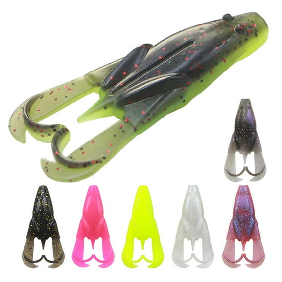 BAETEUY 3Pcs Floating Soft Frog Lure - 7.5CM/7.8G with Rattling Sound Topwater Bionic Artificial Frog Bait