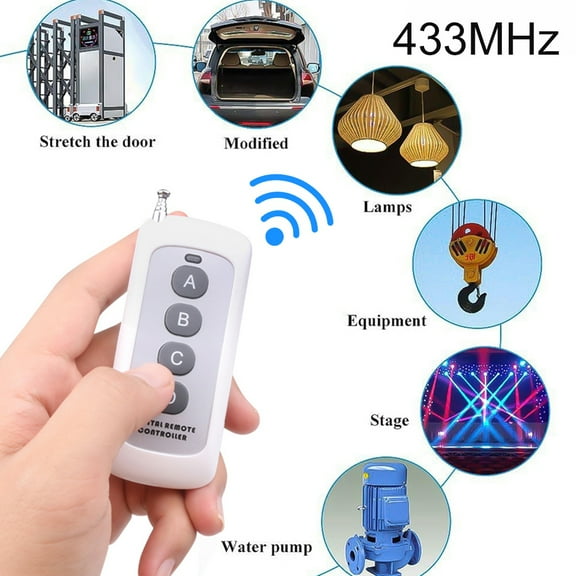 BAETEUY 433MHz 1000m Long Range Wireless Remote Control Switch - 4 Buttons Controller