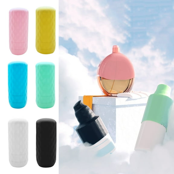BAETEUY 5Pcs Bottle Cover Reusable Stretchable Silicone Bottle Protector Leak-proof Bottle Holder for Travel Essentials