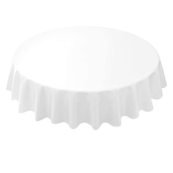 BAETEUY 84 Inch Round Tablecloth Simple Disposable PE Waterproof Thicker Table Cover Fabric for Home