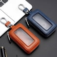 thumbnail image 1 of BAETEUY Car Keychain Case with Smooth Zipper Quick Closure Easy Grip Faux Leather Anti-scratch Auto Key Cover Keyless Entry Key Holder, 1 of 8