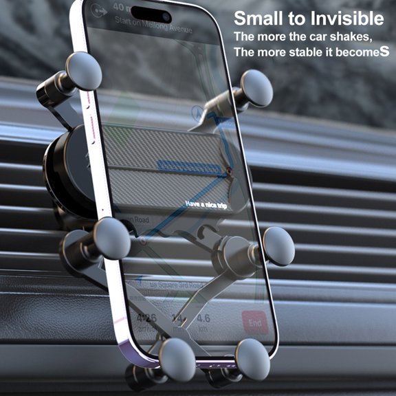 BAETEUY Car Phone Holder Sturdy Secure Navigate Smooth Anti-shake Stable Vehicle Phone Stand Auto Accessories