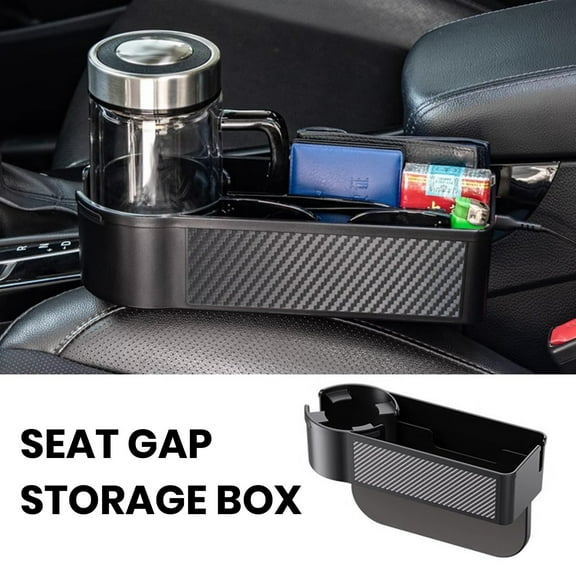 BAETEUY Car Seat Gap Storage Box Universal SUV Truck Auto Between Seats Center Console Cup Holder Organizer Car Interior Accessories