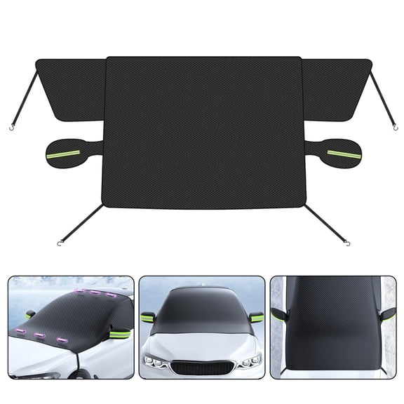 BAETEUY Car Windshield Snow Cover with Magnets Oxford Cloth Sun Frost Freeze Protection Reflective Universal Auto SUV Winter Front Windscreen Ice Cover Guard Protector
