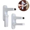 BAETEUY Child Proof Door Lever Lock SelfAdhesive Foldable Push to Open