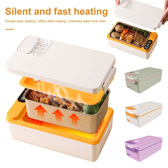 BAETEUY Electric Heated Lunch Box, Large Capacity, Food Grade, BPA Free, Rechargeable, Cordless Self Heating Lunch Box, Perfect for Meal Prep