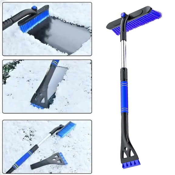 BAETEUY Extendable Ice Scraper, Snow Brush, 360-Degree Rotatable Brush Head, Detachable Snow Removal Tool, Ergonomic Grip, Perfect for Winter Use