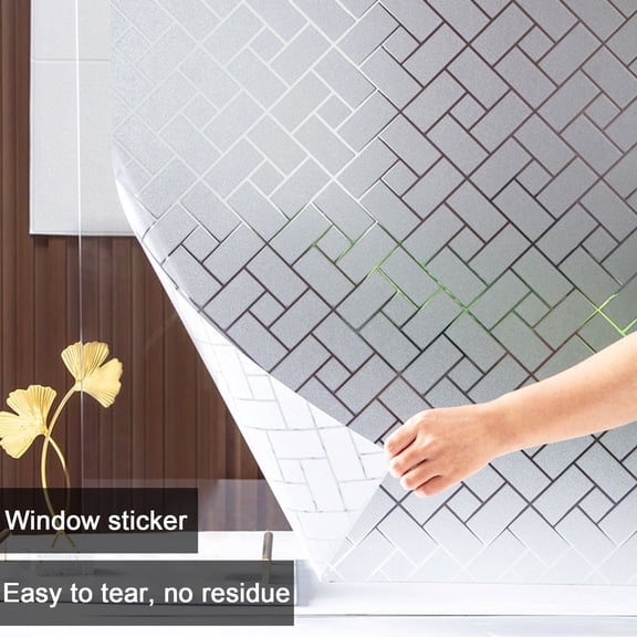 BAETEUY Frosted Window Film Privacy Protection Removable Heat Control UV Sun Blocking Static Glass Covering Cling Home Bathroom Door Decorative Film
