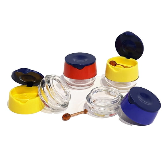 BAETEUY Lip Balm Containers, Clear, Mini, Jars, Flip Top, Makeup, Case, Beauty, Creams, Portable, Lightweight, Travel, Small, Lip, Balm, Pot
