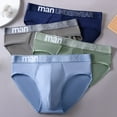 thumbnail image 1 of BAETEUY Men Briefs Mid-rise Slim Fit - High Elasticity Panties Solid Color Underwear, 1 of 8