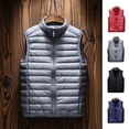 thumbnail image 1 of BAETEUY Men Cotton Vest, Stand Collar, Sleeveless, Zipper, Placket, Lightweight, Quilted, Waistcoat, Solid, Color, Cotton, Vest, Jacket, Pockets, 1 of 7