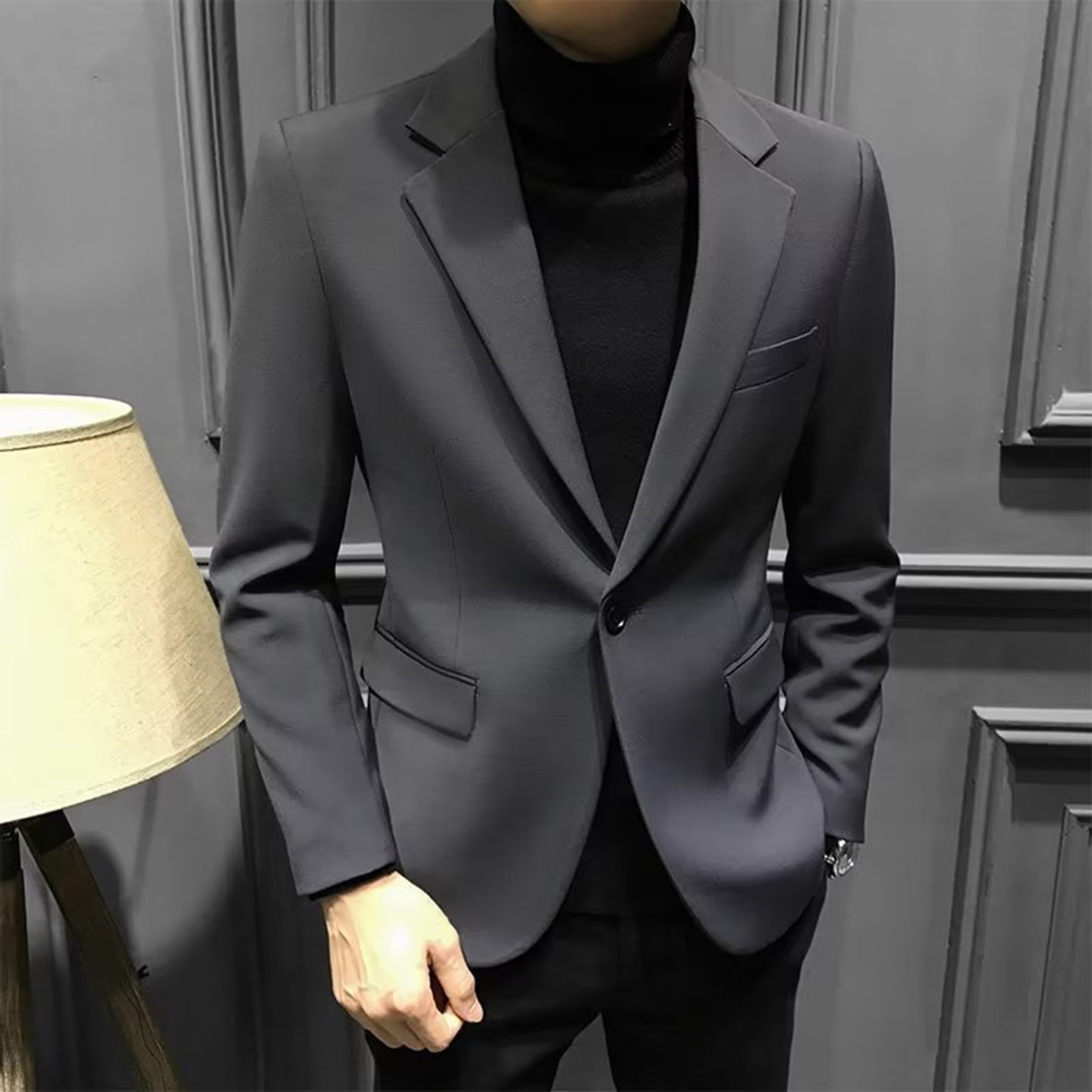 Men’s Tailored Fit Formal Suit Jacket - Belmont - Silver
