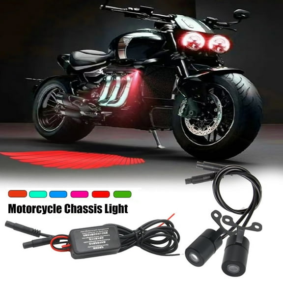 BAETEUY Motorcycle Logo LED Light, 1 Pair, Projector, Light, 3W, Angel, Wing, Logo, Floodlight, Waterproof, Motorcycle, Shadow, Light, Accessories
