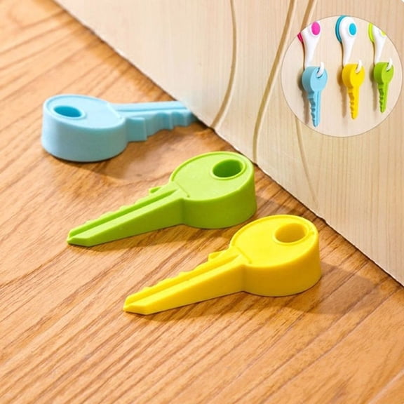 BAETEUY Novelty Stopper Silicone Rubber Key Decor Door Stop Wedge for Baby Protection