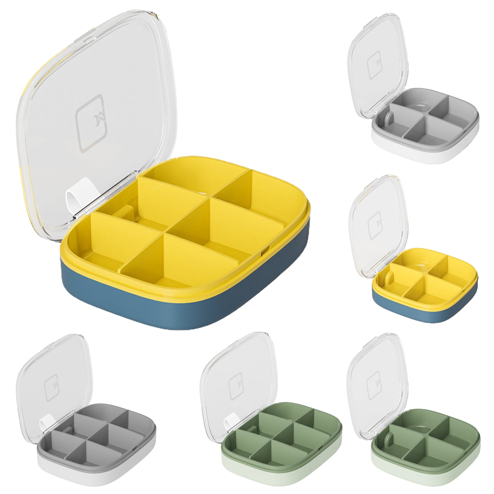 BAETEUY Pill Case Portable Nordic Style ABS Transparent Lid Tablet ...