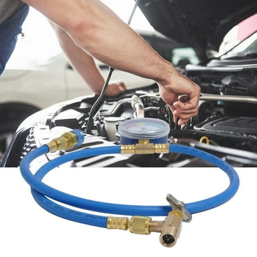 BAETEUY R134A/R12/R22 Refrigerant Recharge Hose Professional Air Conditioning Refrigerant Hose with Pressure Gauge for Car
