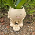 thumbnail image 1 of BAETEUY Smiling Face Planter Pot, Resin Cartoon Head, Flowerpot, Indoor, Outdoor, Cactus, Succulent, Plants, Container, Home, Balcony, Garden, Decoration, 1 of 7
