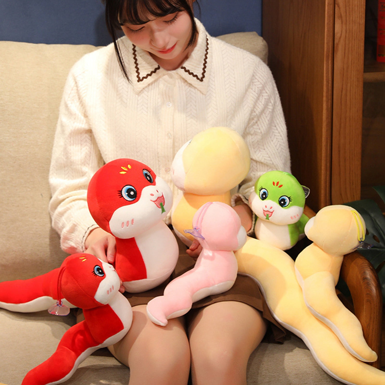 BAETEUY Snake Plush Doll Stuffed Animal Kids Soft Cuddly Chinese BAETEUY Snake Plush Doll Stuffed Animal Kids Soft Cuddly Chinese 2025 Year Of The Snake New Year Mascot Toy Gift Children Friends A452d3ad 362c 4439 A02f